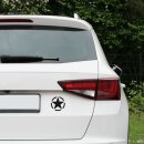 1 Sticker Army Stern schwarz I kfz_014 I Ø 10 cm