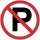 Hinweisaufkleber "Parken verboten, Parkverbot", Ø 10cm, Art. hin213, Hinweis, Achtung, Warnhinweis, Parkverbot für Fahrzeuge