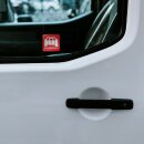 iSecur® 2er Set Aufkleber Alarmgesichert I 30x30mm I innenklebend I rot weiß I Hinweis auf Alarmanlage I Einbruchschutz Sicherheitsaufkleber I für Fensterscheiben Haus Auto LKW Baumaschinen I hin068