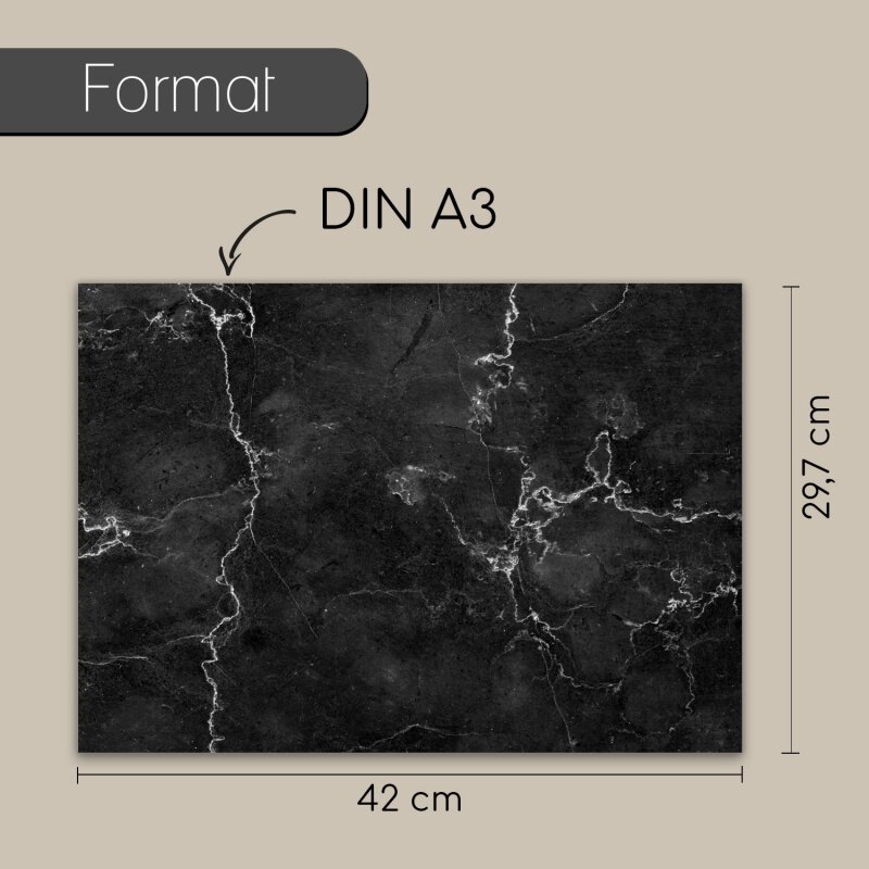 100 Tischsets DIN A3 Schwarz - Elegante Platzsets Aus Papier Für Feiern