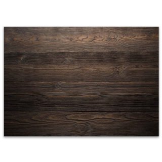 100 Tischunterlagen in dunkler Holz-Optik I DIN A3