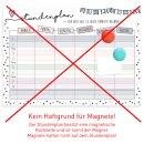 Stundenplan Konfetti mit magnetischer R&uuml;ckseite I DIN A4 I Abwischbar I dv_349
