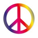 Cooler Peace-Zeichen-Sticker bunt I easydruck24de, 2,95