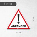 Fahrzeug-Aufkleber Anf&auml;nger! I 12,6 x 11 cm I hin_289
