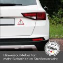 iSecur Fahrzeug-Aufkleber Anfänger I 12,6 x 11 cm I Vorsicht Achtung Fahranfänger I selbstklebend I für Kfz Auto LKW I UV- und witterungsbeständig I Waschanlagen-geeignet I Fahrschüler I hin289