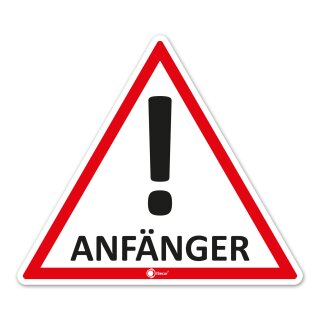 iSecur Auto-Magnet-Schild Anfänger! I 12,6 x 11 cm I Vorsicht Achtung Fahranfänger I für Kfz Auto LKW I abnehmbar wetterfest I magnetische Rückseite I hin291