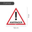 Auto-Magnet-Schild Anf&auml;nger! I 12,6 x 11 cm I hin_291