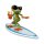 Sticker Surfer Frosch XXL