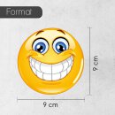 1 Smiley-Aufkleber smile I rund &Oslash; 9 cm
