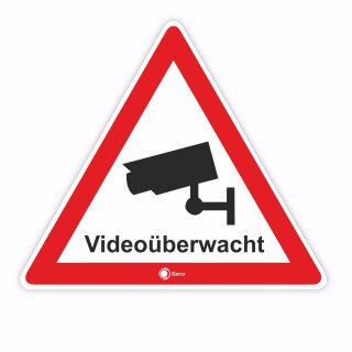 Aufkleber Videoüberwacht innenklebend I 15 cm