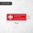 Fun-Aufkleber Warnung Zahnausfall rot I kfz_363 I 15 x 5 cm