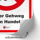 Hinweis-Aufkleber Dieser Gehweg ist kein Hundeklo! I DIN A6