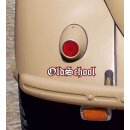 Sticker Oldschool schwarz rot I 15 x 3 cm