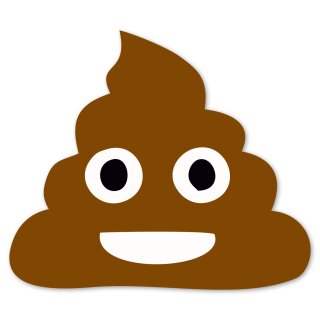 1 Smile Sticker Kackhaufen I 10,2 x  9 cm groß I kfz_271