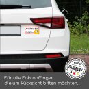 younikat Fahranfänger Geschenk zum Führerschein I Magnet 20 x 10 cm I Anfänger! Bitte um Nachsicht I Motiv Smile I wetterfest magnetisch I kfz360