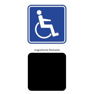 Schilder 20 x 7cm Rollstuhl,Rollstuhfahrer Magnetschild 