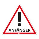 iSecur Fahrzeug-Aufkleber Anfänger! I 10 x 8,7 cm I Vorsicht Achtung Fahranfänger I für Kfz Auto LKW I wetterfest UV-beständig Waschanlagen-geeignet I hin094