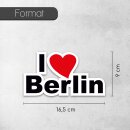 1 Sticker I love Berlin I kfz_188 I 16,5 x 9 cm
