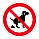 Hinweis-Aufkleber Hunde koten verboten I rund &Oslash; 15 cm