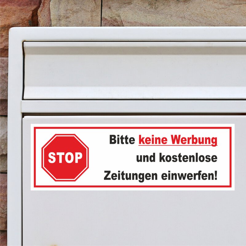 Bitte Keine Werbung Und Kostenlose Zeitungen Einwerfen Pdf Aufkleber Stop Bitte keine Werbung einwerfen! I 15 x 4,9 cm, 4,50
