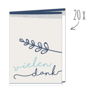 Dankeskarten Mit Umschlägen – 24 Stück, Floral Mit Goldfolie, Leer Zum Selbstgestalten