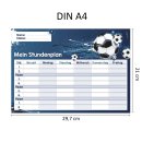 Selbstklebender Fu&szlig;ball Stundenplan I Abwischbar I DIN A4 I dv_488