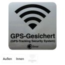 3er Aufkleber-Set GPS-Gesichert I 6 x 6 cm I wei&szlig;