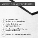 Blanko Aluverbund Schild in weiß