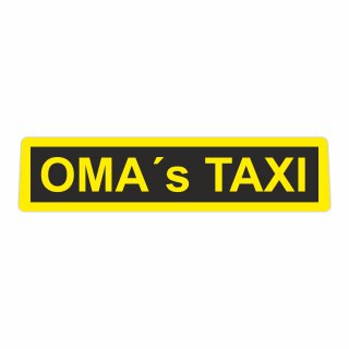Sticker Oma&acute;s Taxi I kfz_107 I 20 x 5 cm