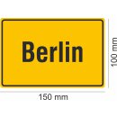 1 Sticker Motiv Ortseingangsschild Berlin I kfz_230 I 15 x 10 cm