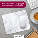 Mauspad mit Motiv Marmor Look weiß - 24 x 19 cm abwischbare Oberfläche I dv_637