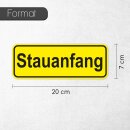 1 Sticker Stauanfang I kfz_074 I 20 x 7 cm