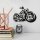 Wandtattoo Custom-Bike I Schwarz/Weiß I 13,7 x 10 cm I Harley, Moped, Chopper I Tür-Aufkleber, Matt laminiert, Vergilbungsfrei, Raufaser geeignet I kfz609