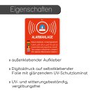 2er Aufkleber-Set Alarmanlage I 6 x 6,3 cm