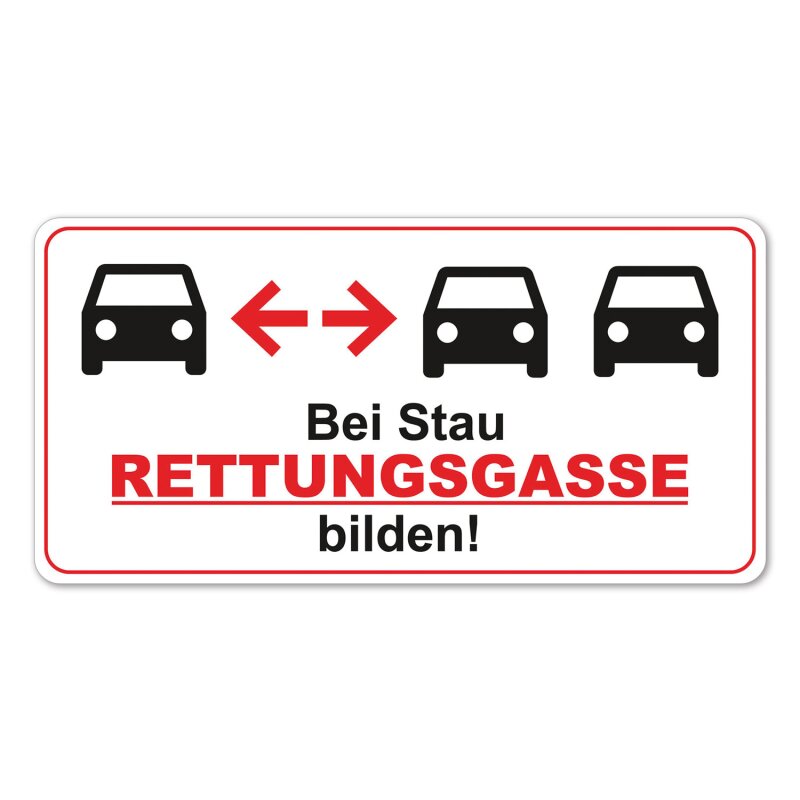 Bei Stau Rettungsgasse Bilden Aufkleber