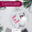 Mauspad mit Motiv – Lama just be cool rund - Ø 22 cm I rutschfest I dv_669