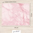 Mauspad mit Motiv Marmor Look rosa  - 24 x 19 cm abwischbare Oberfl&auml;che I dv_672