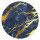 Mauspad Marmor-Look I &Oslash; 22 cm rund I Blau Gold