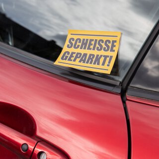 EppoBrand 30x Scheisse Geparkt Falsch Parken Notiz Beleidigend Karten für  die Windschutzscheibe