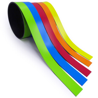 5x Magnet-Streifen farbig sortiert I 2cm x 1m