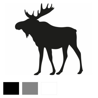 Auto-Aufkleber Elch I 120 x 126 mm I ... I Rentier Sticker Schweden Skandinavien Natur Wild I kfz