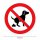 Hinweis-Aufkleber Hunde koten verboten I rund &Oslash; 10 cm