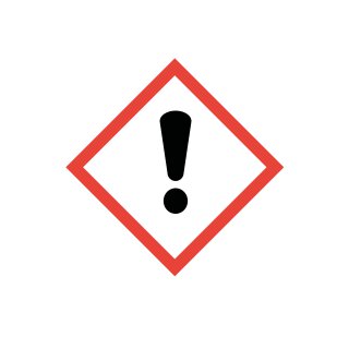 Gefahrstoffaufkleber I GHS07: Reizend I 15 x 15 cm I Gefahrstoffsymbol zur Sicherheit