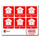 5 Stück Aufkleber "Alarm", iSecur®,...