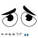 Aufkleber Augen-Paar für Saugroboter Mähroboter