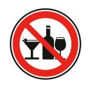 Verbots-Aufkleber Alkoholische Getr&auml;nke
