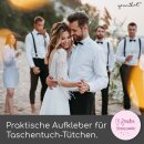 24 Aufkleber Freudentränen-Sammler I dv133 rosa I Ø 4 cm I Set Freudentränen-Sticker Hochzeits-Sticker I Taschentuch Tränen Hochzeit Dekoration