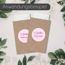 24 Aufkleber Freudentränen-Sammler I dv133 rosa I Ø 4 cm I Set Freudentränen-Sticker Hochzeits-Sticker I Taschentuch Tränen Hochzeit Dekoration