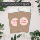 24 Aufkleber Freudentränen-Sammler I dv134 rot I Ø 4 cm I Set Freudentränen-Sticker Hochzeits-Sticker I Taschentuch Tränen Hochzeit Dekoration