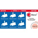 5 Stück Aufkleber Videoüberwacht I 4 x 4 cm